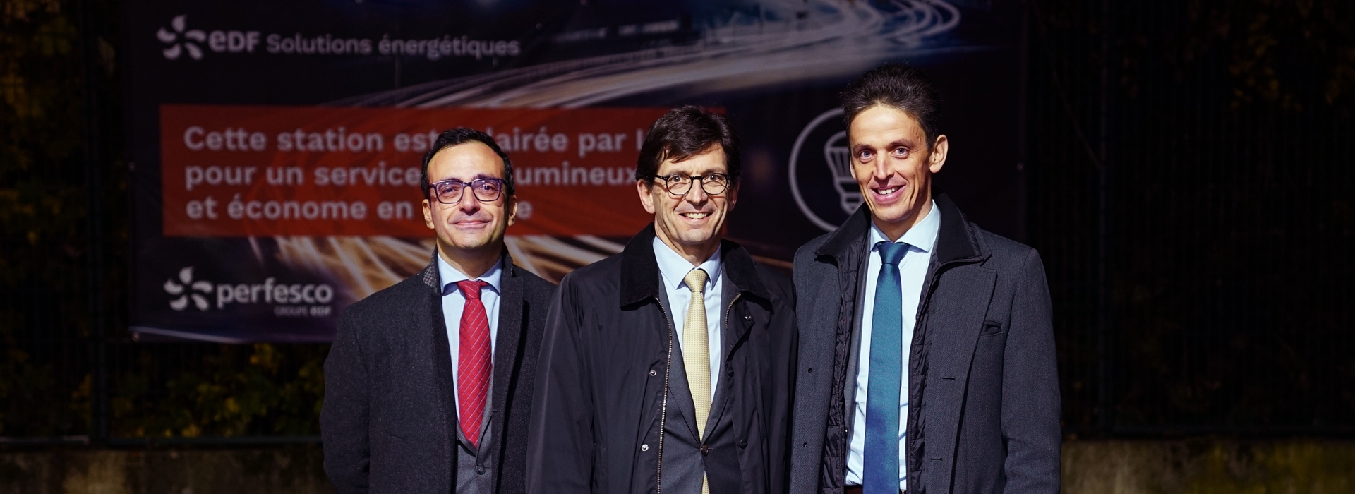 Laurent de Seré, PDG Certas Energy France, Laurent Kraif, Directeur Général Perfesco et Kris Vervaet, directeur du marché d’Affaires EDF