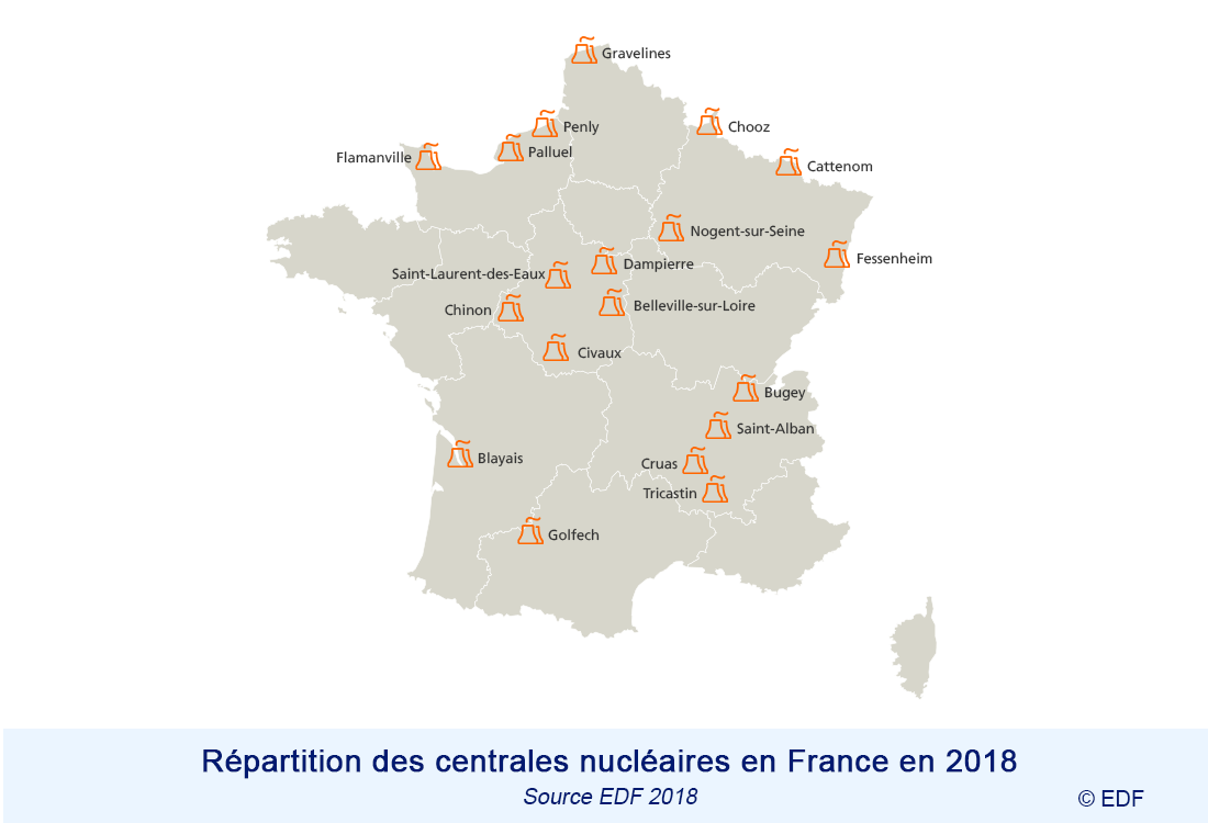 Les centrales nucléaires en France