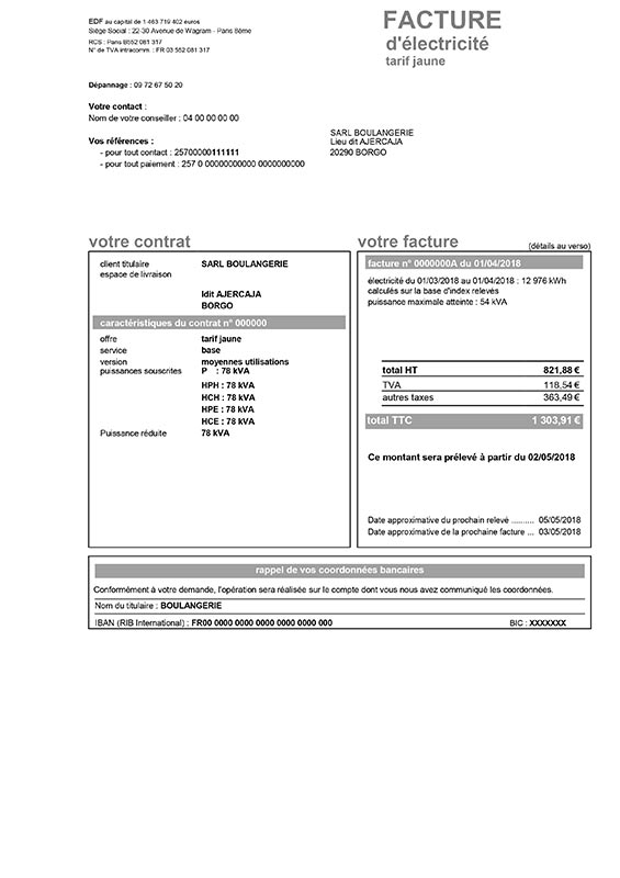 Comprendre votre facture  EDF France