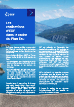 Les réalisations d’EDF dans le cadre du Plan Eau