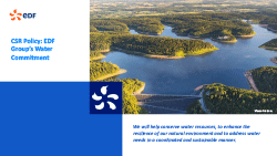 CSR Policy: EDF Group’s Water Commitment