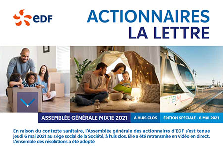 Shareholders' newsletter - Special edition shareholder meeting 2021 - in French