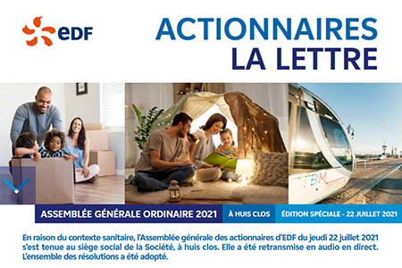 Shareholders' newsletter - Special edition shareholder meeting July 2021 - in French