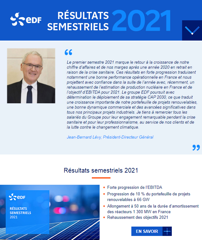 Résultats semestriels 2021