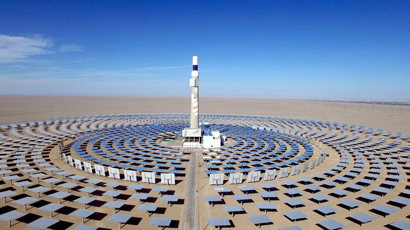 Le fonctionnement d'une centrale solaire thermique