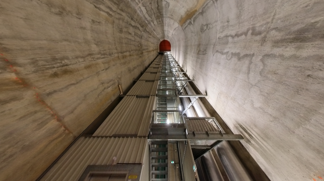 Puits d'accès à la centrale de Sainte-Croix-du-Verdon