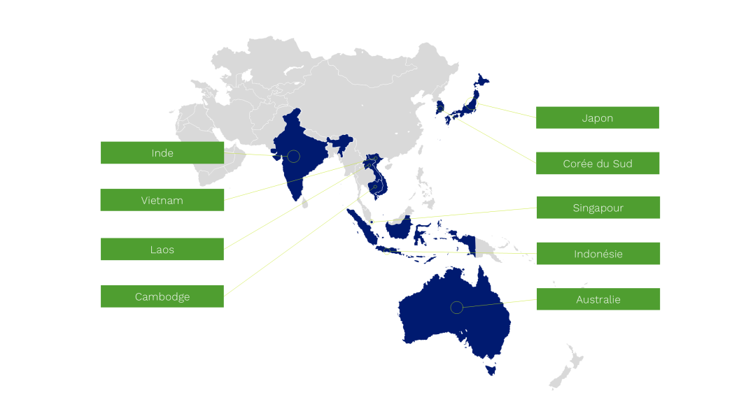 Carte Asie pacifique