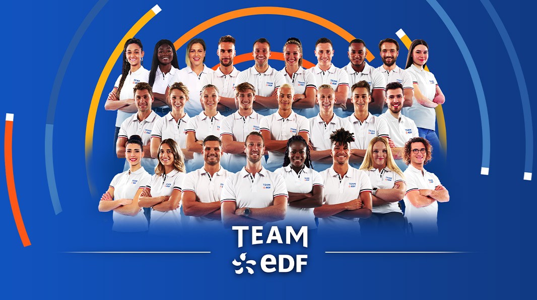 Photo des athlètes de la Team EDF
