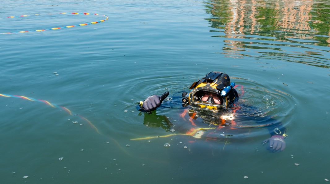 Plongeur dans l'eau