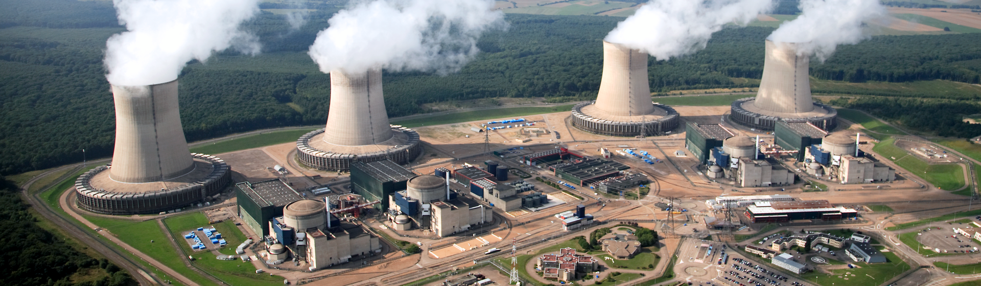 Vue aérienne de la centrale de Cattenom