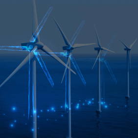 Eolienne en pleine mer