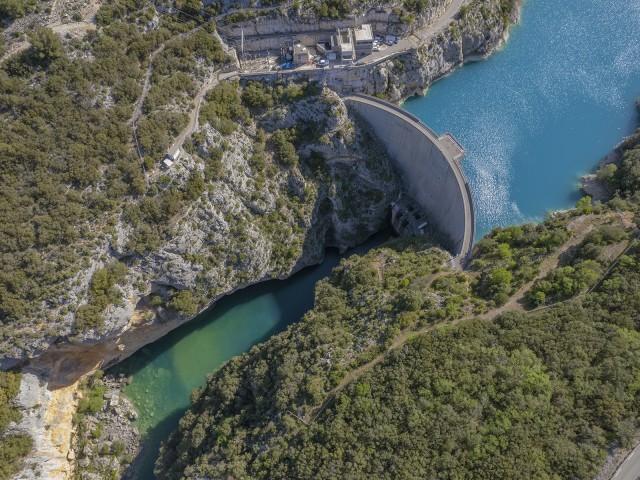 Vue du barrage de Sainte-Croix