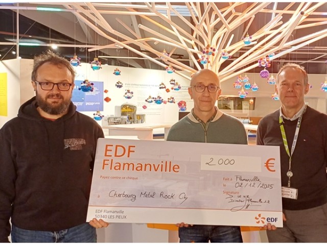 métal rock - association - don - partenariat EDF FLAMANVILLE