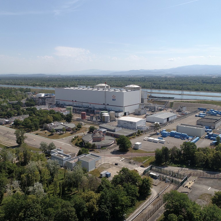 Vue aérienne de la centrale nucléaire de Fessenheim (06.22)