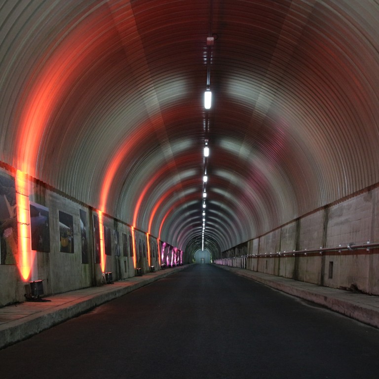Mise en lumière du tunnel d'accès de l'usine hydroélectrique de Revin